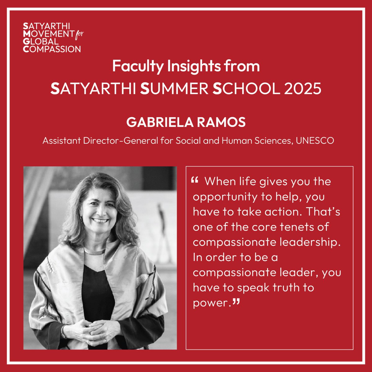 smgc_official's tweet photo. Sessions led by stalwarts @gabramosp, M.R. Rangaswami, and Vivek Gambhir prompted participants at #SatyarthiSummerSchool 2025 to reflect deeply on #compassionateleadership and what it truly means to find a purpose in life.
Here’s a glimpse into the insights they shared.

#SMGC #SMGCImpact #compassion #compassionateaction

@k_satyarthi @sumedhakailash @as_satyarthi
@mittal_sudeep @SSanyal @HermanJame31311
@senger_rakesh @KSCFIndia @i_keshavkumar_