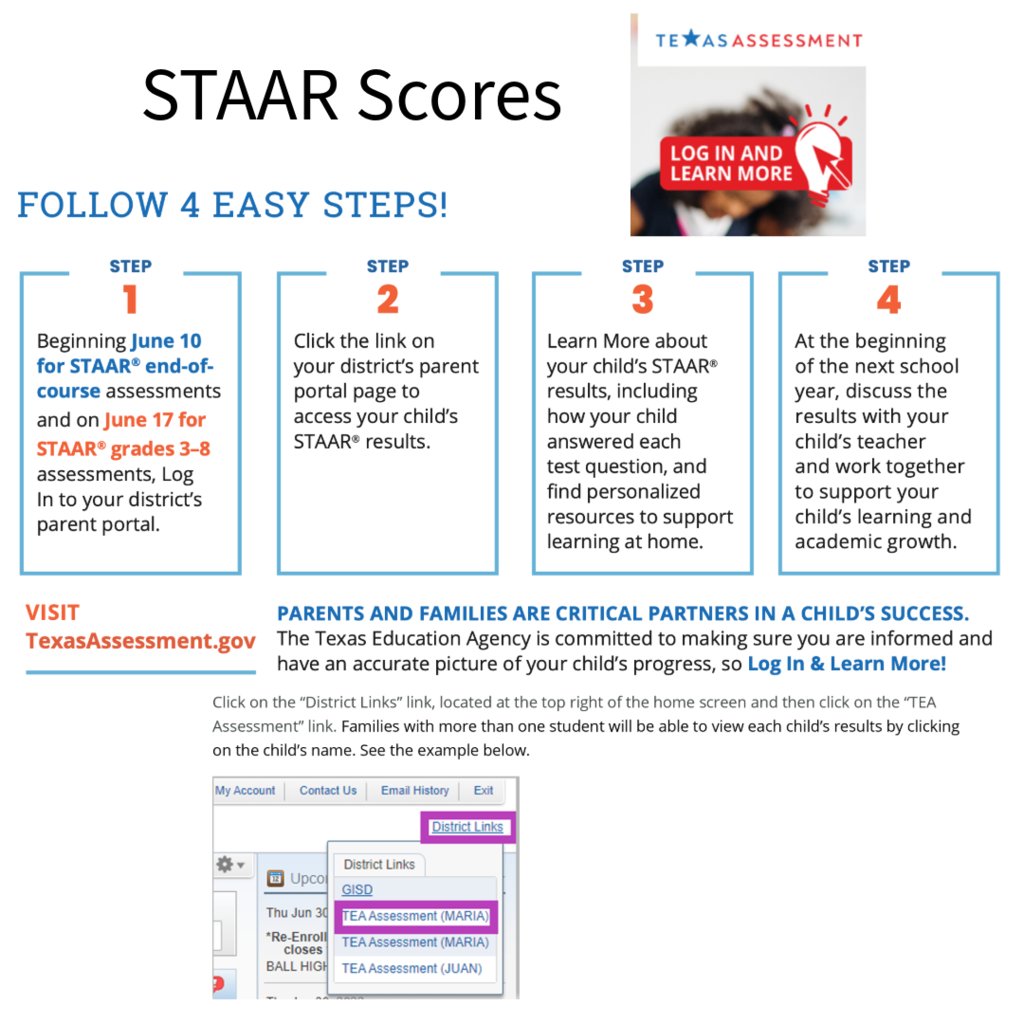 Texas families, your child’s 2025 STAAR 3-8 and EOC results are now available. See how they answered each question, what they mastered, and which areas they might need extra support. Log In &amp; Learn More through your district’s parent portal!