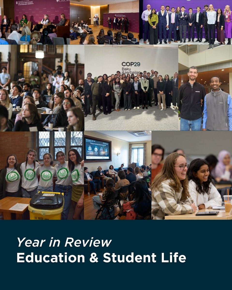 UChiClimate's tweet photo. As the 2025 academic year comes to a close, we’re proud to showcase how our new Institute has championed and meaningfully engaged with outstanding @uchicago students. Explore the highlights: https://t.co/ZcnlE0QD1v https://t.co/HHReYtXHYs
