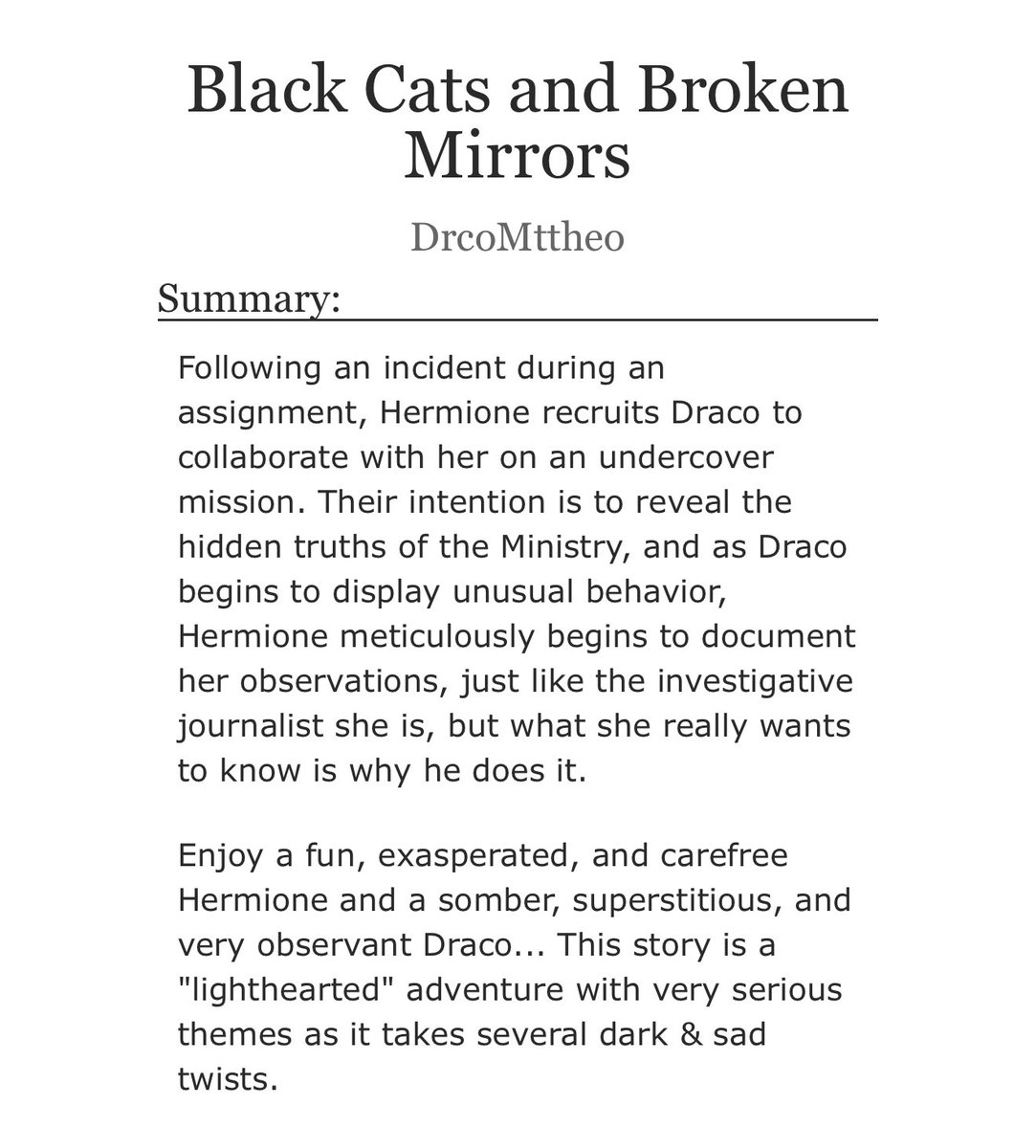 DrcoMttheo's tweet image. my Dramione moots check out my story🐈⬛🪞🍀
cover by: @KitZelenyi
🔗: archiveofourown.org/works/62849800…