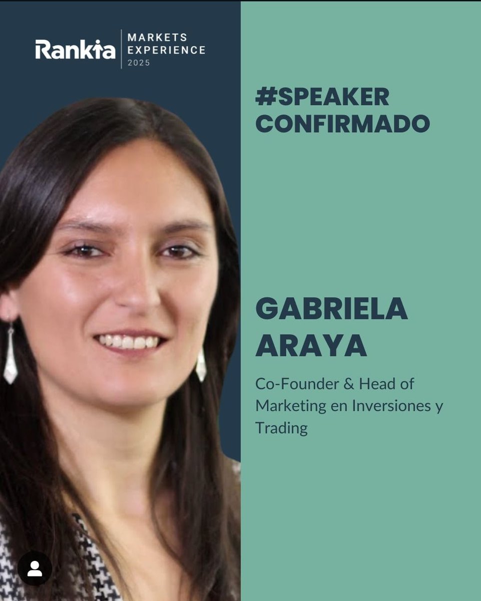 #Traders este 5 de julio estaré en el #RankiaMarketsExperience en Santiago. 

<a href="/RankiaChile/">Rankia Chile</a> me invitó para exponer en este evento a las 10:00 hora chilena. 

¡Ojalá puedan asistir y así tenemos una oportunidad de vernos!😊

También estará <a href="/JRojasFX/">Javier Rojas G.</a> y <a href="/EMartinezFX/">Eduardo Martínez</a> 

👉Link de