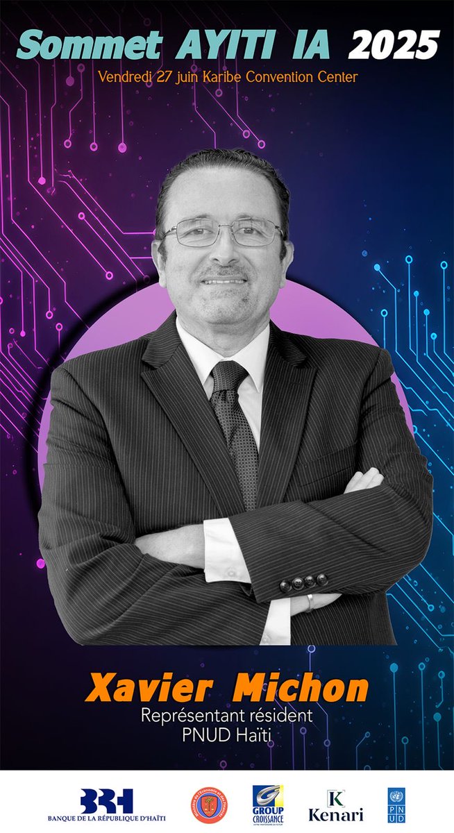 1er Sommet IA AYITI 2025 au Karibe Convention Center le vendredi 27 juin 2025. L’Intellgence Artificielle une opportunité pour la Jeunesse haïtienne dans les domaines de l’éducation, l’entreprenariat et de nouveaux métiers. #BRH #MEFHaïti #GroupCroissance #Pnud #IAHaïti