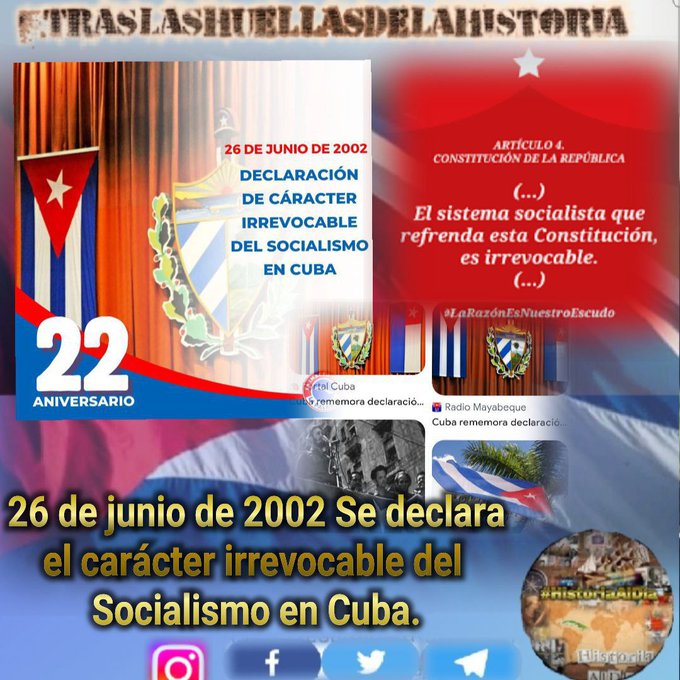 El  socialismo es irrevocable, por decisión del pueblo , luego de un  referendo en el que dieron su apoyo más de ocho millones de personas.  Eso sí es Democracia. #Cuba #PalmaSoriano