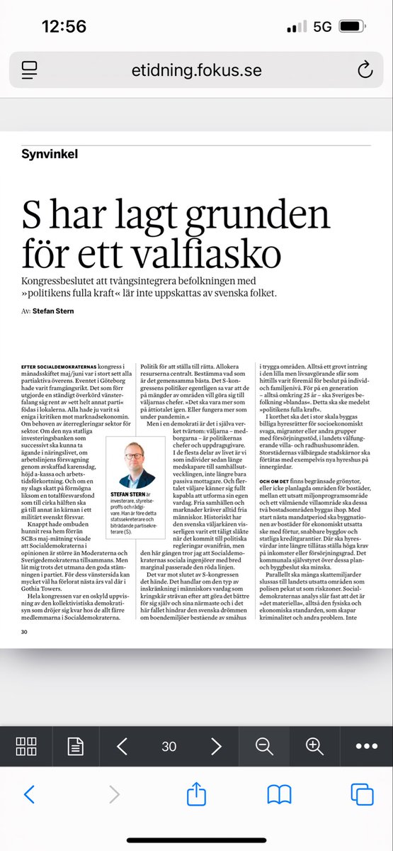 SternStefan's tweet image. Även om ni kanske inte tänker så just nu. När man läser opinionsmätningar. Men tidskriften Fokus bad mig skriva om vem som vinner valet 2026. Jag sticker ut hakan och säger att S sannolikt förlorar. Här är bakgrunden. Kom ihåg var ni läste det först.