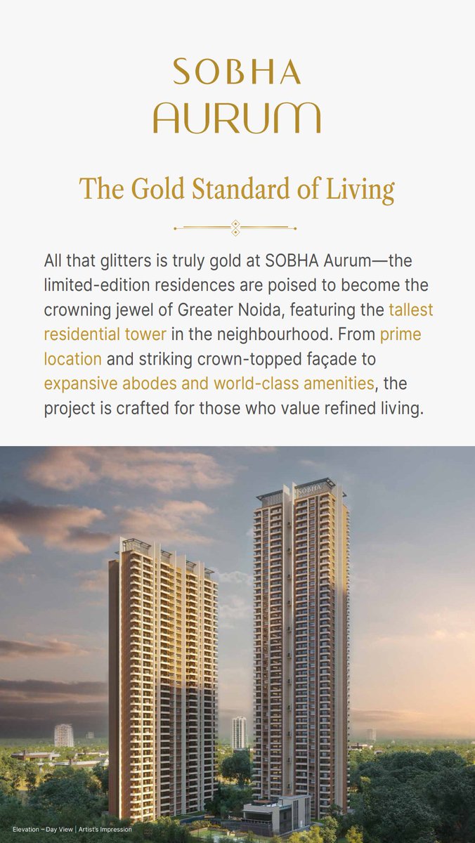 group_creators's tweet photo. Two sleek towers of varied height, with one reigning 
as the tallest residential tower in the vicinity, feature 
the landmark accents—striking crowns.
Select residences offer expansive corner balconies
with unobstructed views. Private terraces on every level
Call 9211 299 677 https://t.co/GFCFAT6qOu