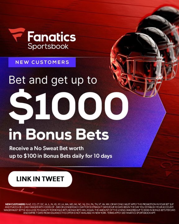 DanGambleAI's tweet photo. I��ve got a +380 Parlay coming next.

I’ll drop a link to tail on Fanatics, but make sure you have an account first.

👉 Join here: https://t.co/hh3yStNvAh

New users get 10 days of $100 no sweat bets through the link above!

21+, gamble responsibly. https://t.co/qATDGBRGQE