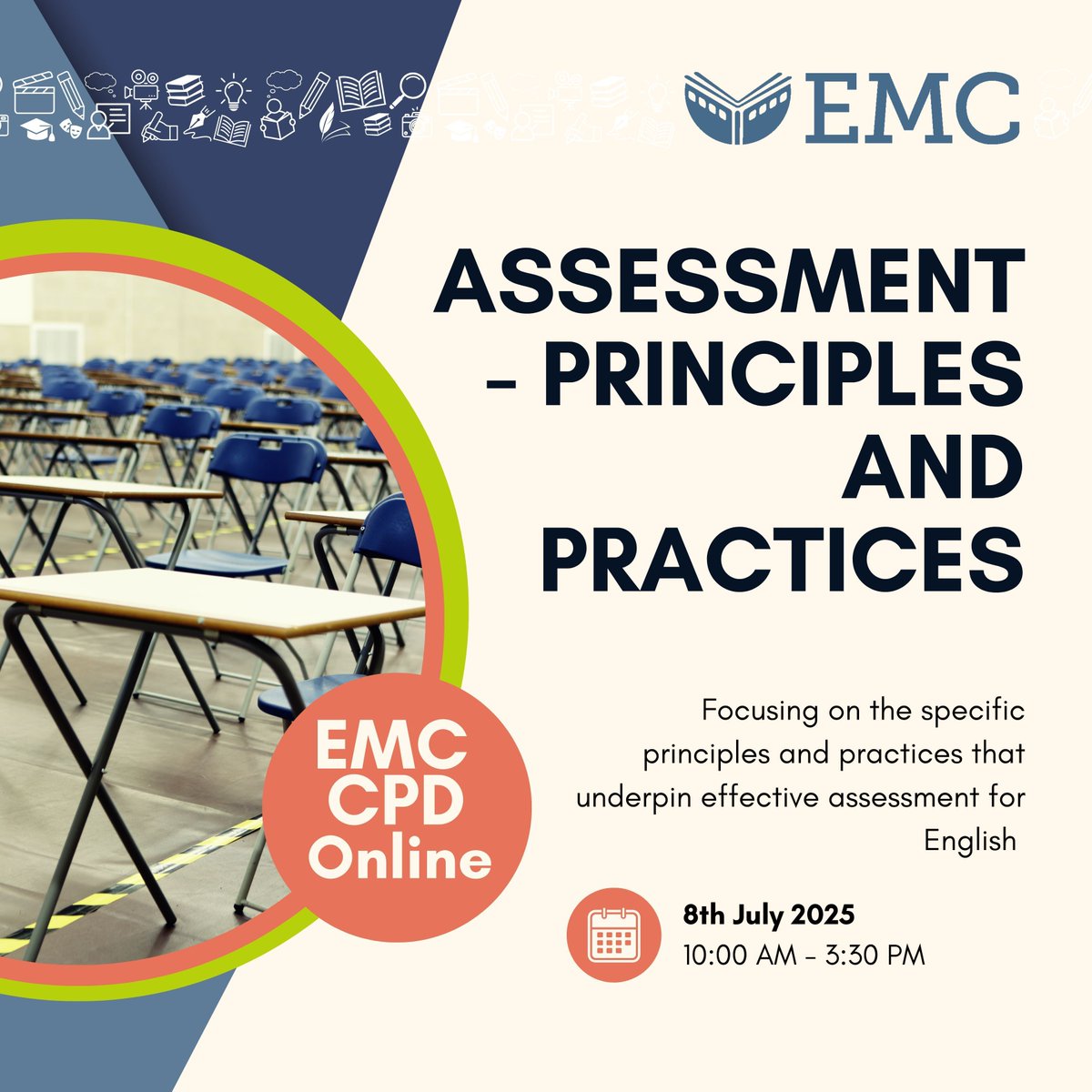 EMC CPD Online: Assessment – Principles &amp; Practices

“Exactly what I was hoping for. A refresh on how the activities that we use can be tied into assessment.”

Book by: 8am on 4th July
buff.ly/S43nWFq