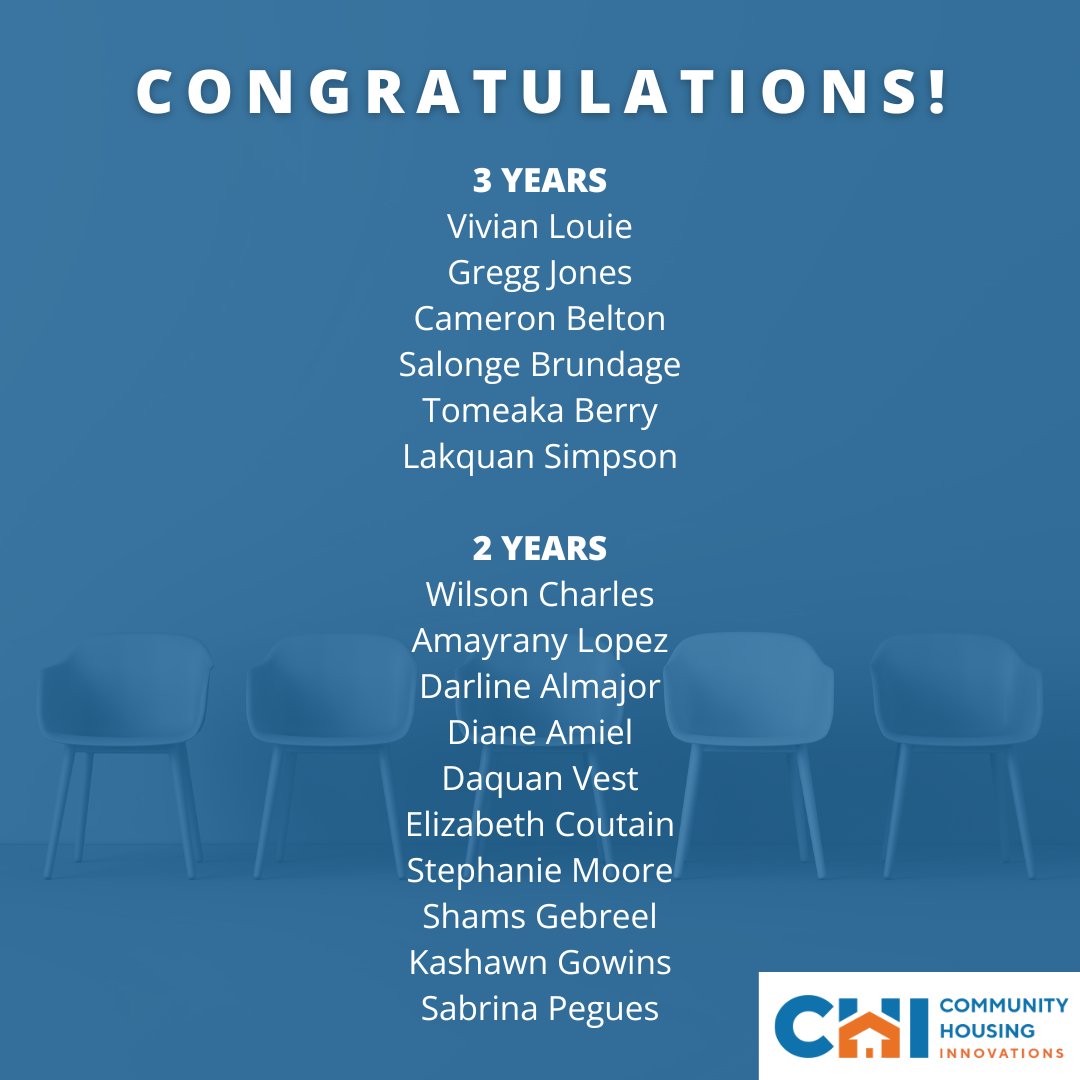 CHI_Community's tweet photo. Today we are celebrating some very special milestones in our team. Happy work anniversary! Thank you for all of your hard work, dedication, and contributions to CHI! Here’s to many more years of growth and success together. #WorkAnniversary #TeamAppreciation https://t.co/LO3VYXfWVr