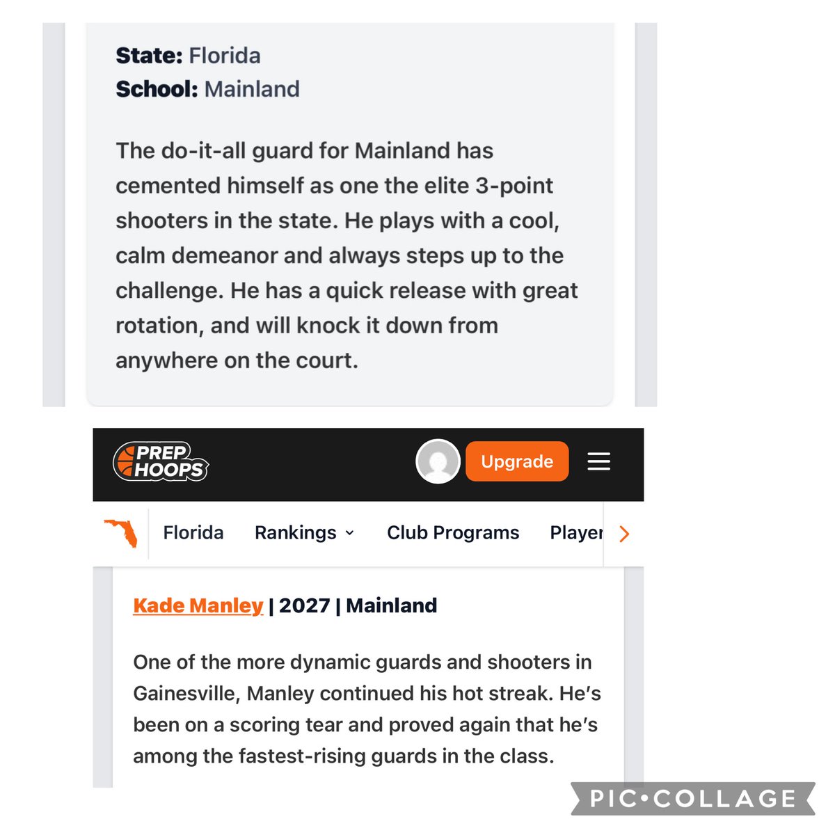 KadeManley2027's tweet image. Thank you @PrepHoops for the two write ups from this past weekend at FABC live in Gainesville.