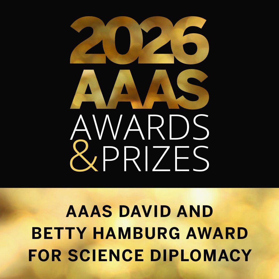 aaas's tweet image. Nominations open for the David and Betty Hamburg Award for Science Diplomacy, which recognizes individuals working together in the STEMM or foreign affairs communities making an outstanding contribution to furthering science diplomacy. Submit here: aaas.org/awards/science…
