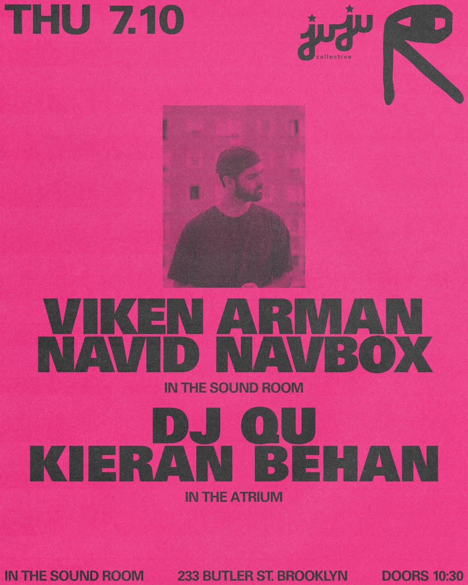 navbox's tweet image. Join us in Brooklyn for a summer night party at @233butler . Thursday July 10, 10PM @viken_arman , @DJQUstrengthmus  Kieran Behan and yours truly. Tickets here: dice.fm/event/mxarnk-v…