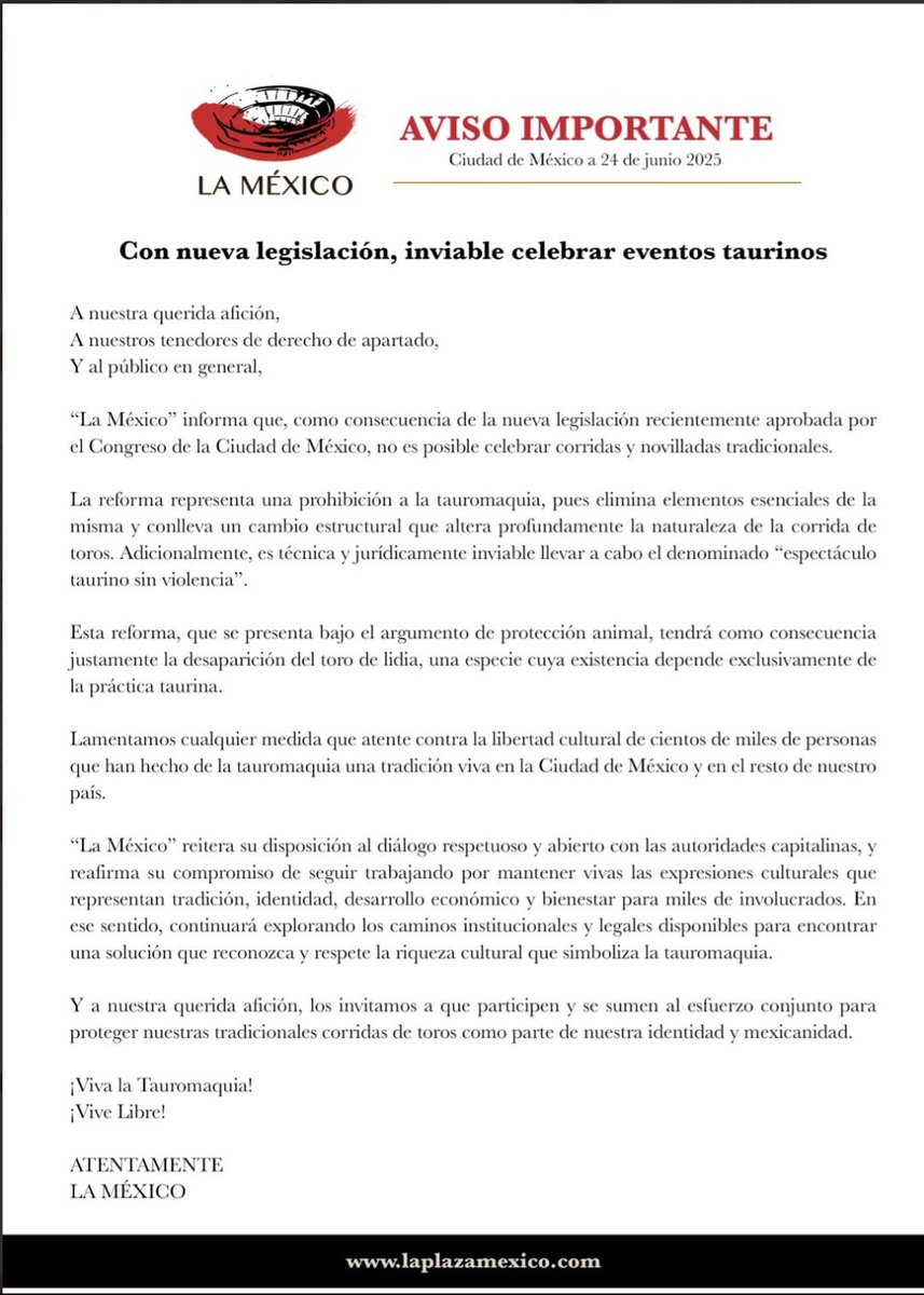 Los toros de lidia no son una especie.

Decir que la prohibición de las corridas pone en riesgo "una especie" es falso.

El toro de lidia es una raza bovina domesticada, seleccionada artificialmente para ser explotada en espectáculos.

Es tan absurdo como decir que debemos