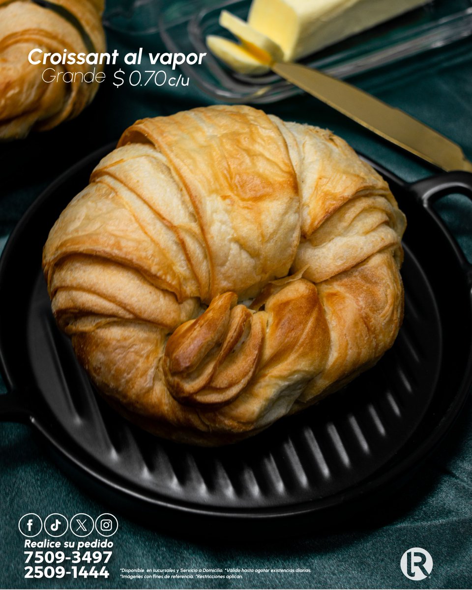 ¡Descubre  nuestro croissant al vapor!🥐✨

 Perfecto para cualquier momento del día: ligero, esponjoso y con ese toque único que lo hace irresistible.  

☁️¡El sabor del croissant, ahora en su versión más suave!

(El croissant al vapor grande es únicamente por orden especial)