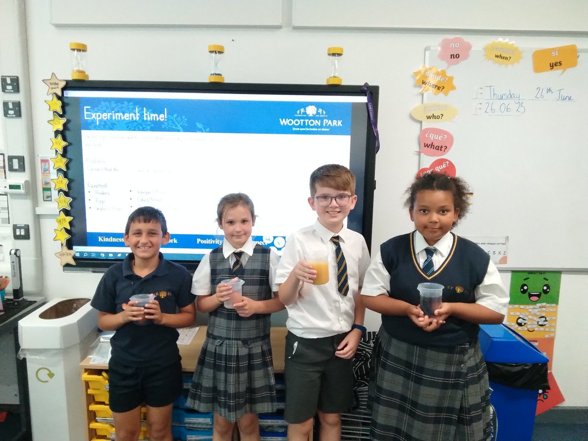 4HKEB have learnt about the function of different teeth and why it is important to look after our teeth in Science. We set up an experiment using eggs and different liquids to observe the effect each liquid has on enamel. We can't wait to see what happens.
