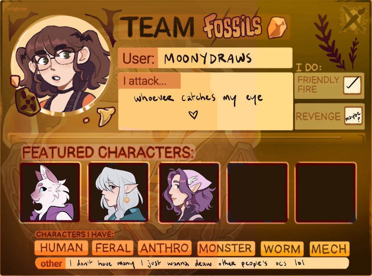 :3 #artfight2025 artfight.net/~moonydraws