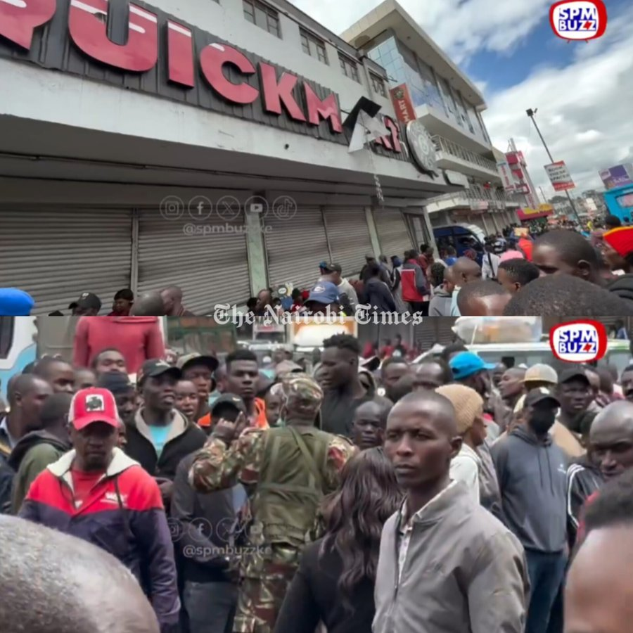 omambiaKE's tweet photo. I hope the bodies pulled out of Quickmart OTC belong to goons, in which case they deserve more gunshots https://t.co/PZE1ZLBoID