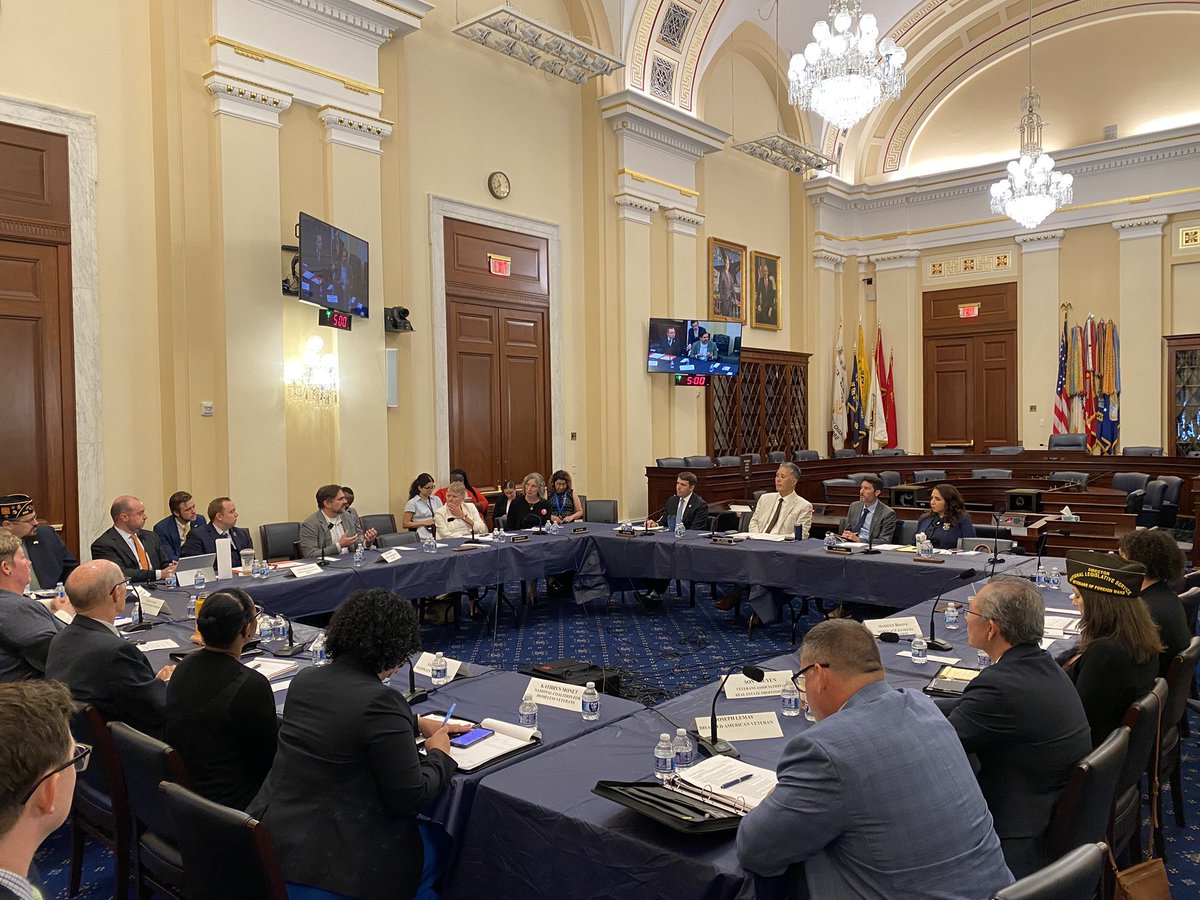 LeoShane's tweet image. Lots of news today, but this House Dems roundtable now on veterans housing support is worth noting. The issue is becoming a friction point between the parties, with veterans groups trying to push for both reforms and continued support of current programs.