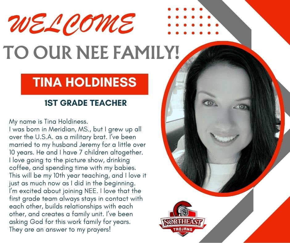 Welcome to Northeast! We’re so glad to have you on the team!