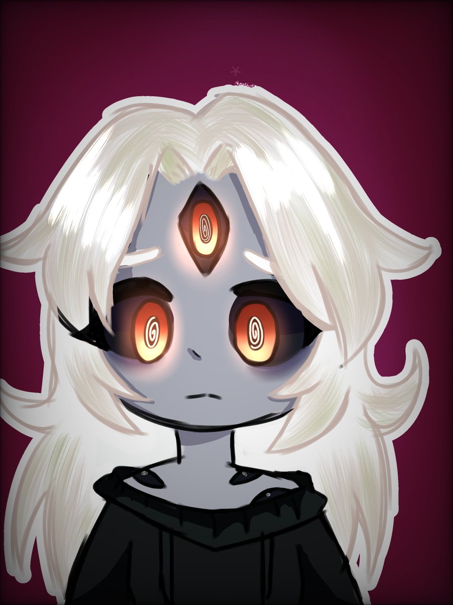voidsentflame's tweet image. hello i commissioned @chaoshusk to draw my oc, aria !!! :D