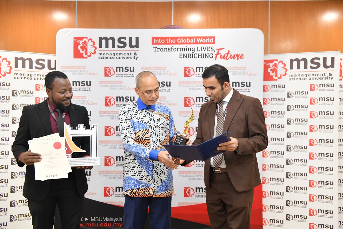 MohdShukriYajid's tweet photo. Another milestone for @MSUMalaysia research ecosystem at the 2025 Inter Invention, Innovation &amp; Tech Exhibition. Well done to our representatives for being awarded 15 medals including 3 Special Awards for Best Innovation, 5 GOLD awards and 7 SILVER awards. Proud of you! #ITEX2025 https://t.co/3C7yO6LNrZ