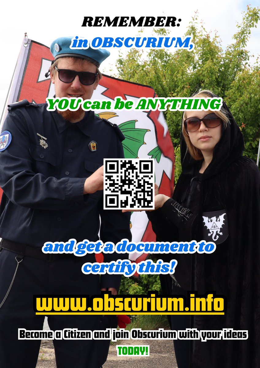 Be Anything you'd like to be in Obscurium!
obscurium-gov.wixsite.com/main/support-us
#obscurium #micronation #micronations #dragons