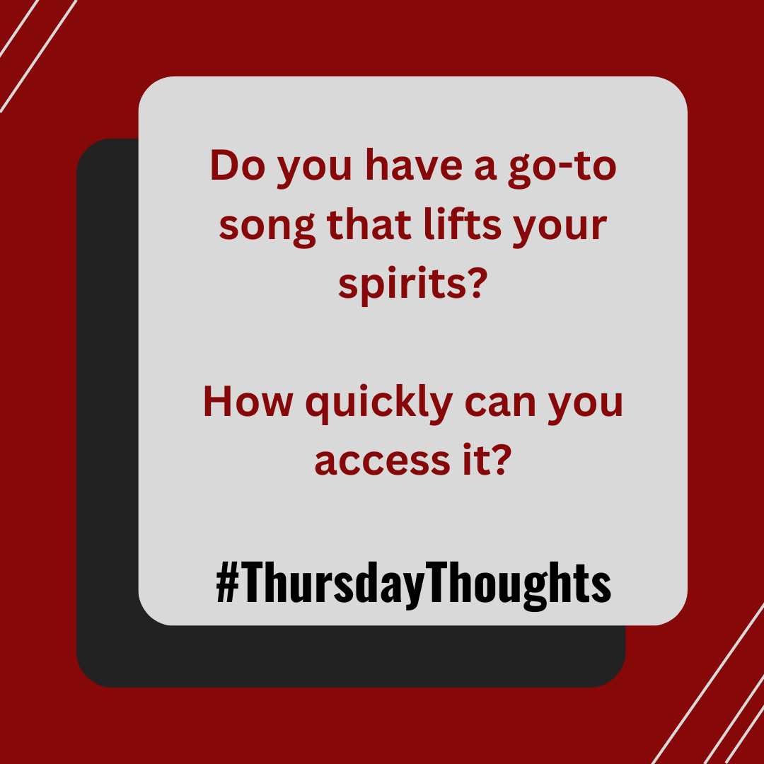 Want to be in a better mood? Try music.

Studies show that listening to particular songs can impact your brain, leading to changes in emotional state, reduction of stress, and even higher processing speeds.

So keep that playlist handy!

#ThursdayThoughts