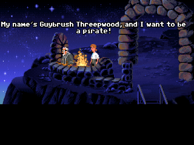 Nerdy game trivia to impress your friends:
How did #Guybrush get his name?
When Steve Purcell was drawing the hero of #MonkeyIsland in #DeluxePaint, he simply saved the file as guy.brush.
The rest is (pirate) history, read morte in <a href="/Nicozilla_FR/">Nicolas Deneschau</a>'s pro book amazon.com/Mysteries-Monk…