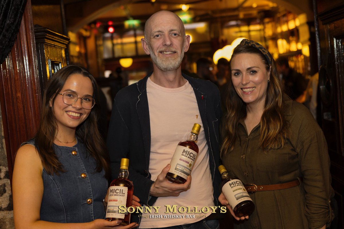 AishlinMJH's tweet photo. All good things happen in threes 😉🥃

It’s here, our new Sonny Molloy’s Micil Inverin Small Batch Single Cask Whiskies - exclusive to Sonny Molloy’s 🙌🏻

Big thanks to everyone involved. Whiskies are available at the bar, so ask the team for more details! 

Sláinte 🥃 https://t.co/oZIytzi4q2