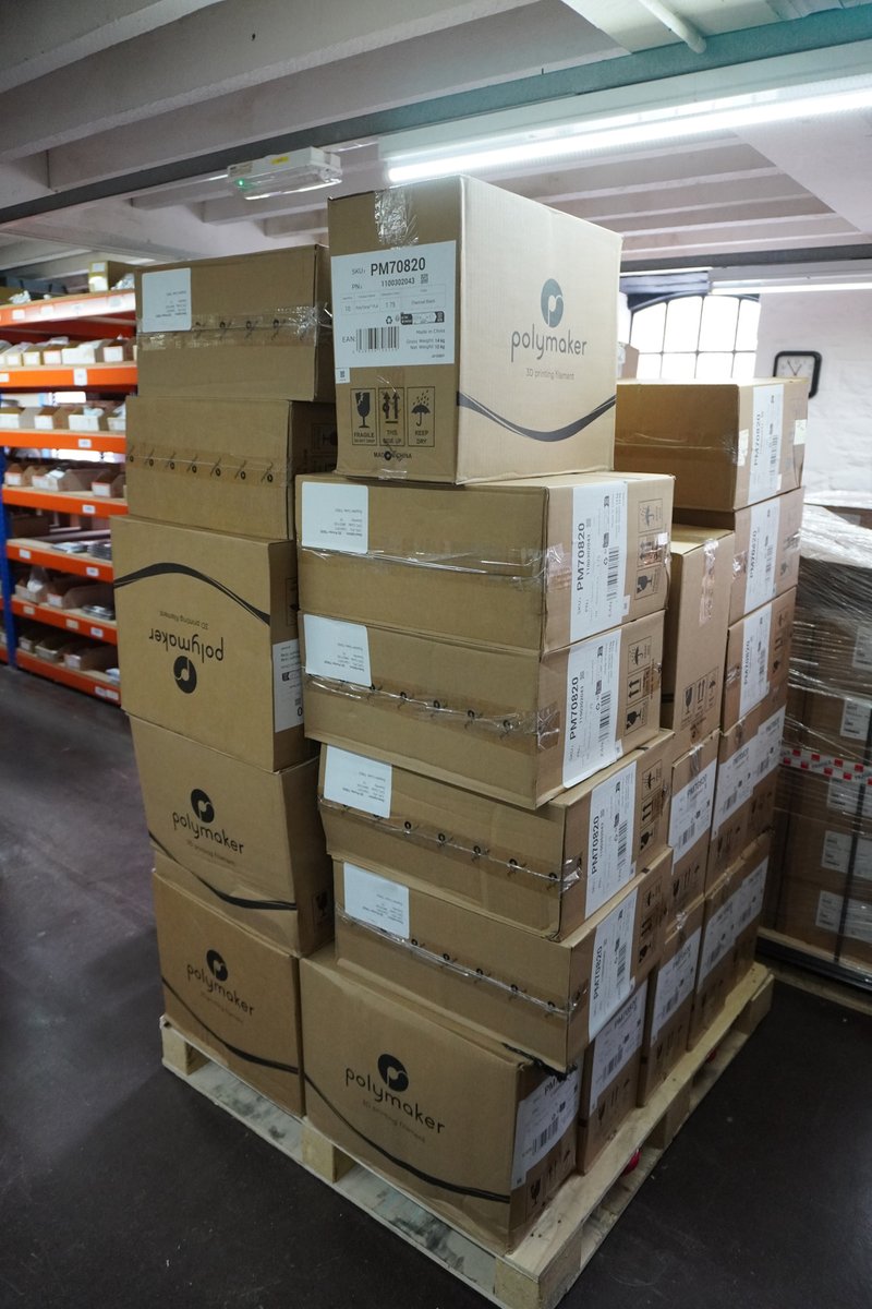 MultisystemFPGA's tweet image. We used 92 Spools (92Kg) of @Polymaker_3D PolyTerra over the last 4 weeks in the 3D print farm - Printing Production Multisystem2 enclosures.
All cardboard spools recycled ♻️

We just has a new delivery of over 360 Spools of Charcoal Black to keep us busy for the next few months.