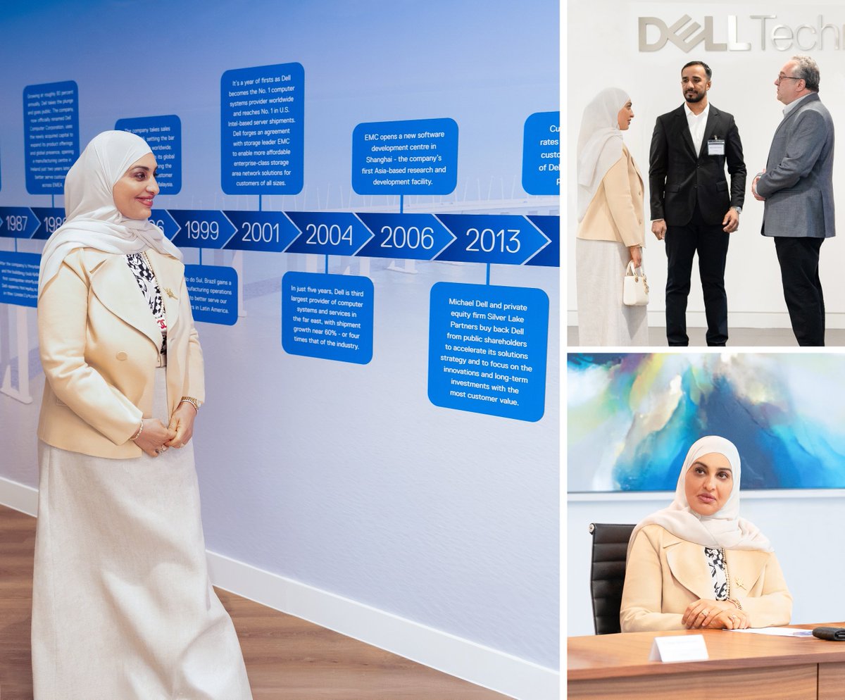 سعدت بزيارة مقر ديل في لندن، تعرفت خلالها على أحدث الحلول الرقمية والتوجهات التقنية التي تحدث فرقا  في عالم الأعمال. تمنياتي لهم بالمزيد من التقدم