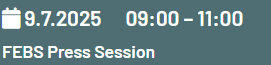 FEBSOpenBio's tweet image. ℹ️Want to learn more about our publication process or the journals of FEBS?
🪧'FEBS Press Session' and Meet the Editors
📍Hall 1
🗓️Wednesday 09
🕘09:00-11:00
📺Make sure you tune in!
#FEBSCongress2025 #FEBS2025