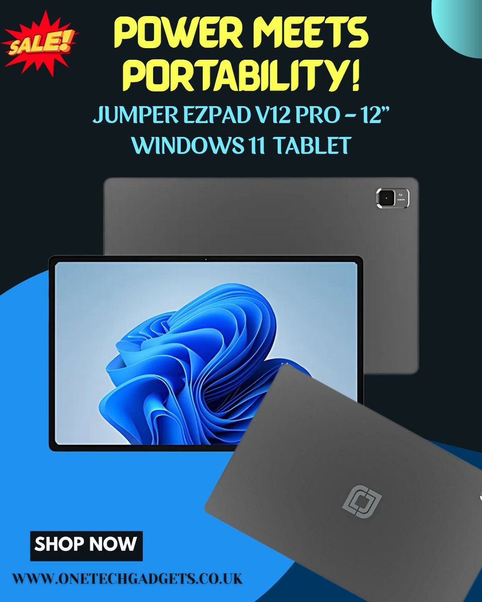 OneTech_Repairs's tweet image. 💻✨ Meet the #JumperEZpadV12Pro!
12-inch Windows 11 tablet with 12GB RAM &amp;amp; 512GB storage — power and portability in one.
Perfect for work, study, or streaming!

Shop now! 🚀 
🔗bit.ly/4k6VYll
 #Windows11Tablet #TechDeals #OneTechGadgets #JumperTablets #CheapTablets