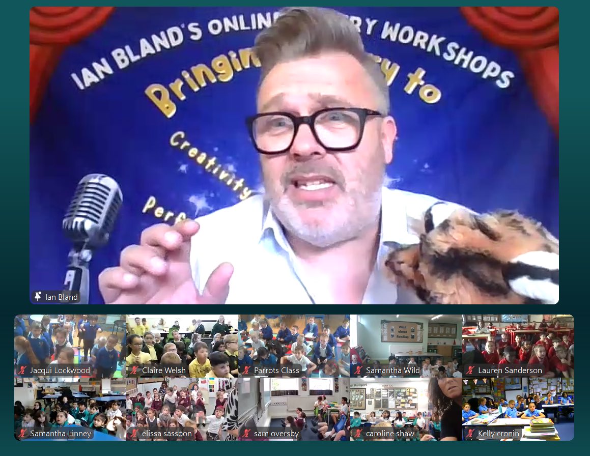Over 1000 children from Foundation, Year 1 and Year 2 took part in my online ZOOM poetry workshop this morning. I was thrilled with all the fabulous Tiger Tiger poems and performances! 
#teacher #teachers #teachersofinstagram