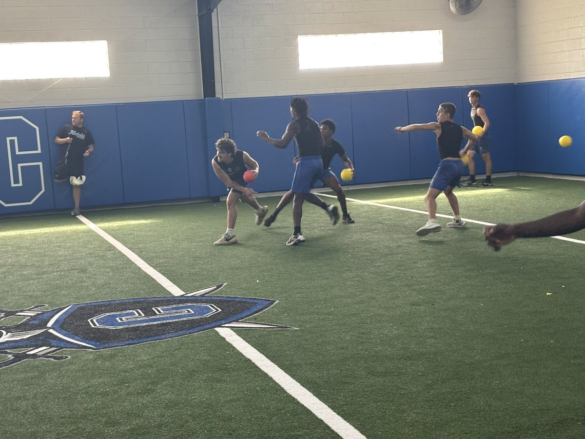 CHSKnightsFB's tweet image. Dodge Ball & Snow Cones, no better way to end the first half of Summer 25!