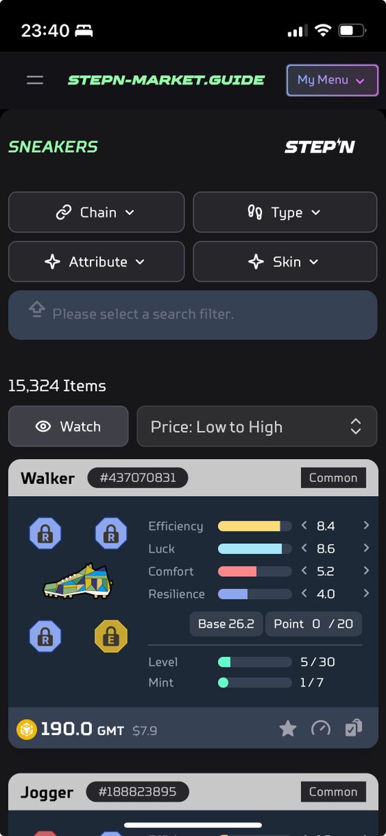スマホでSTEPN-MARKET-GUIDEをご利用の方は「ホーム画面へ追加」がおすすめです！

直ぐにアクセスできることもメリットですが、ブラウザのアドレスバーやフッターが非表示になりアプリのように画面を広く使うことができます。