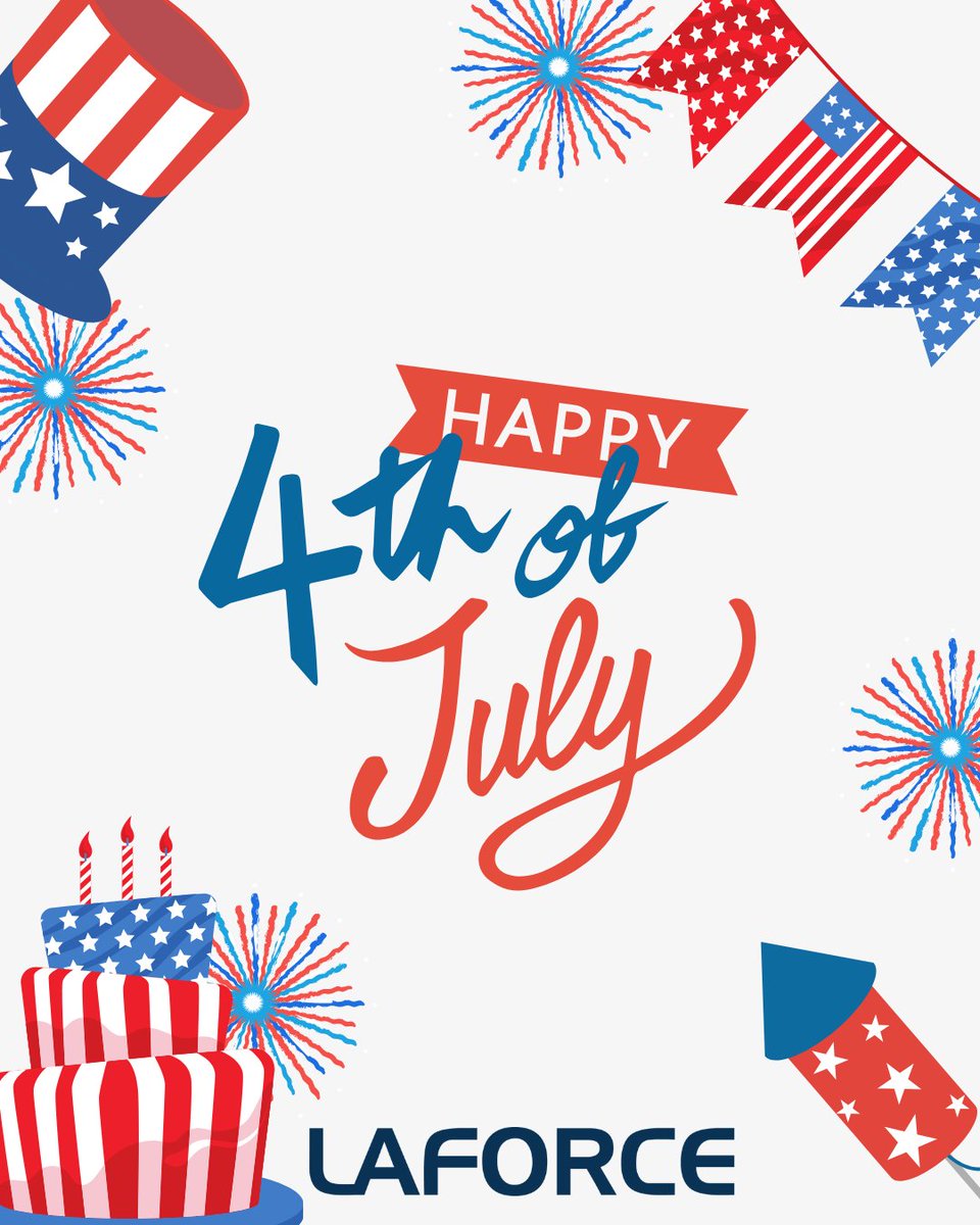 Happy 4th of July! Wishing you a day filled with joy and celebration. 🇺🇸🎉

LaForce will be closed today for the Holiday.