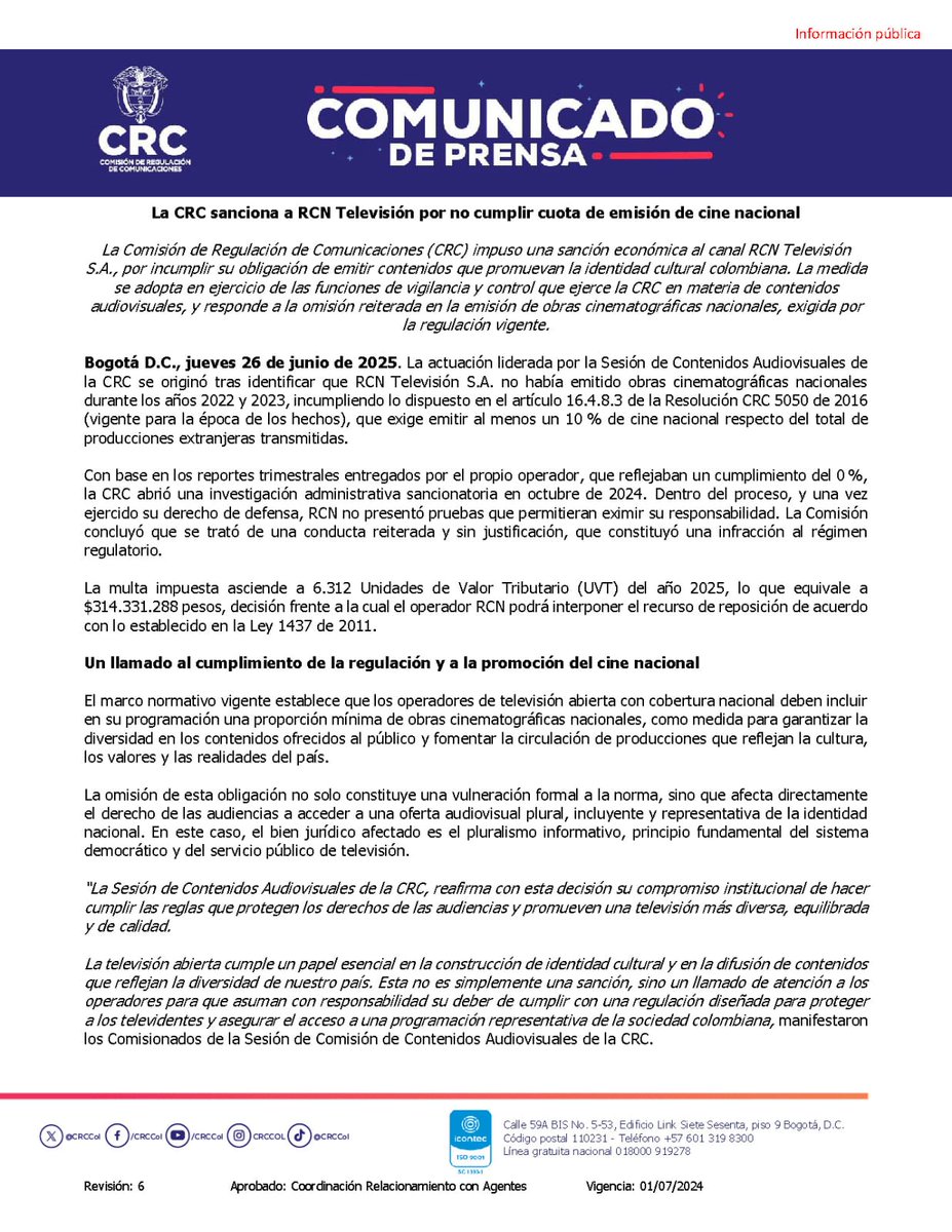 CRC Colombia tweet media