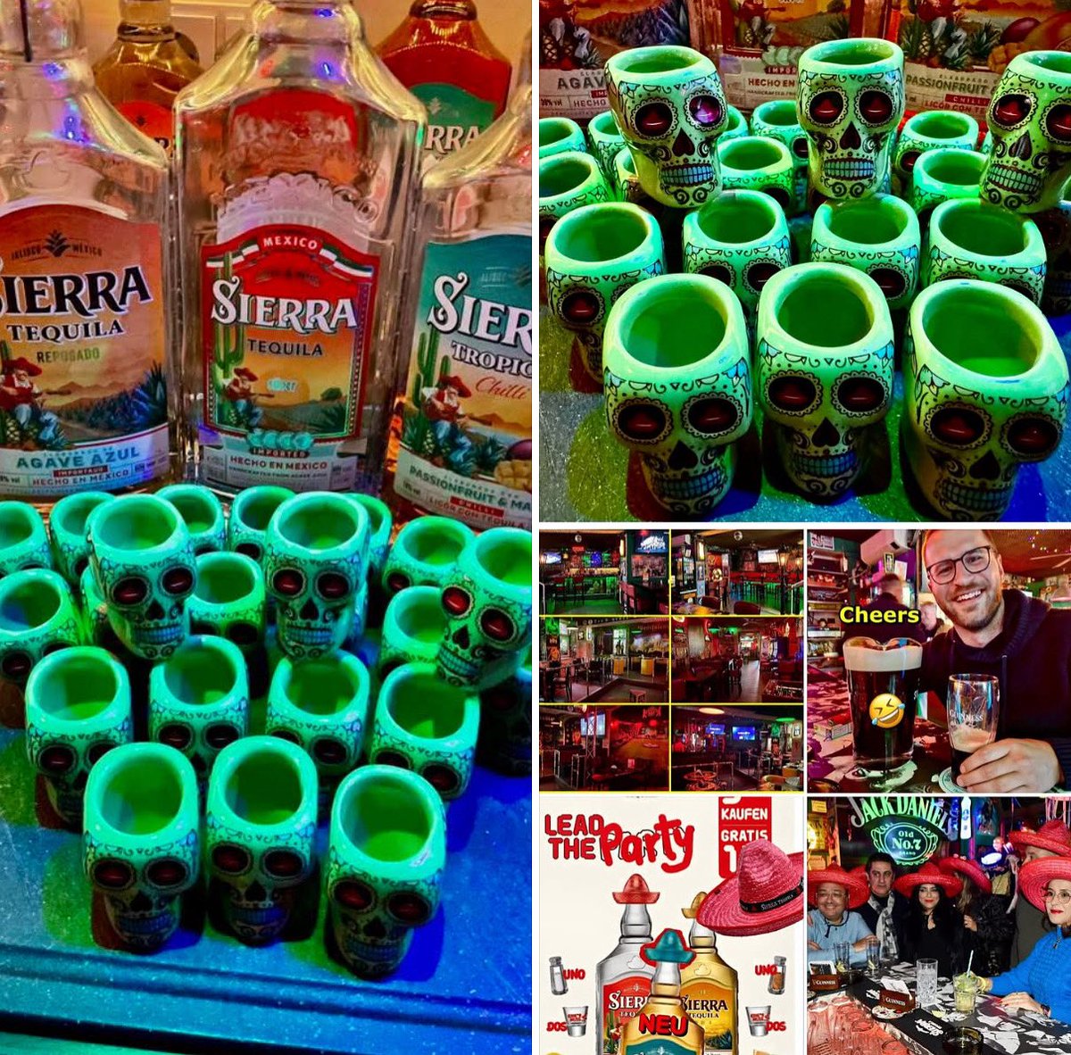 👍 Location mit Air Condition  🍺💥
✨ #Freitag u. #Samstagabend 27 &amp; 28.6 
#GuinnessTime  #tequilatime #wochenende #partytime
Guinness für den großen Durst 1,5L #Pitcher #guinness #cider #Pils #helles oder #murphys red 
Holt euch euren #sombreo  #Party #SierraTequila #ShotNight