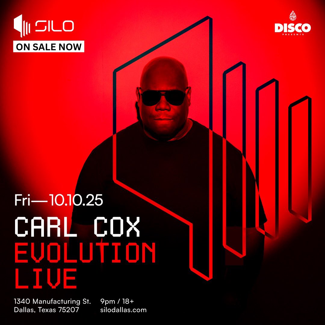 .<a href="/Carl_Cox/">Carl Cox</a> Evolution Live show is coming to SILO Dallas on Fri, October 10th 😎 Tickets are on sale now! 

🎟→ hive.co/l/carlcox1010