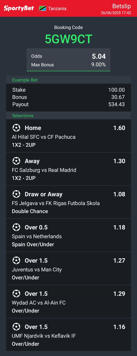 Odds 5

Code Sportybet-5GW9CT
Code Betpawa-ZZFYL8H

Leo lazima muhindi apasuke

Repost mitaa ishibe hela

Kama bado sijakuunga kwenye group letu la kubeti la WhatsApp nitumie meseji WhatsApp sasahivi

WhatsApp 0676971122