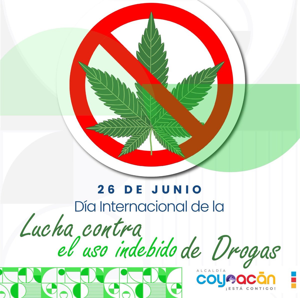 🚫 26 de junio | Día Internacional de la Lucha contra el Uso Indebido y el Tráfico Ilícito de Drogas.
Promovamos entornos sanos y libres de adicciones.