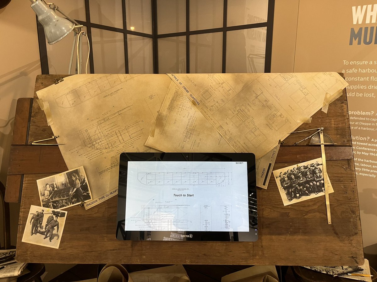 Have just been to the new <a href="/REMuseum/">RE Museum</a> exhibition about the Mulberry Harbour.  Fascinating stuff &amp; the scale remains utterly boggling. Looking forward to the blueprint merch I suggested. 
<a href="/WeHaveWaysPod/">WW2 Pod: We Have Ways of Making You Talk</a> <a href="/James1940/">James Holland</a>