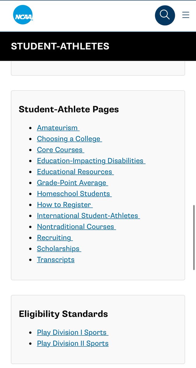 Student Athletes… if you are interested in playing at the next level, you should start here ⤵️

The NCAA.org has great resources to get you started…

🔗 | ncaa.org/sports/2021/2/…