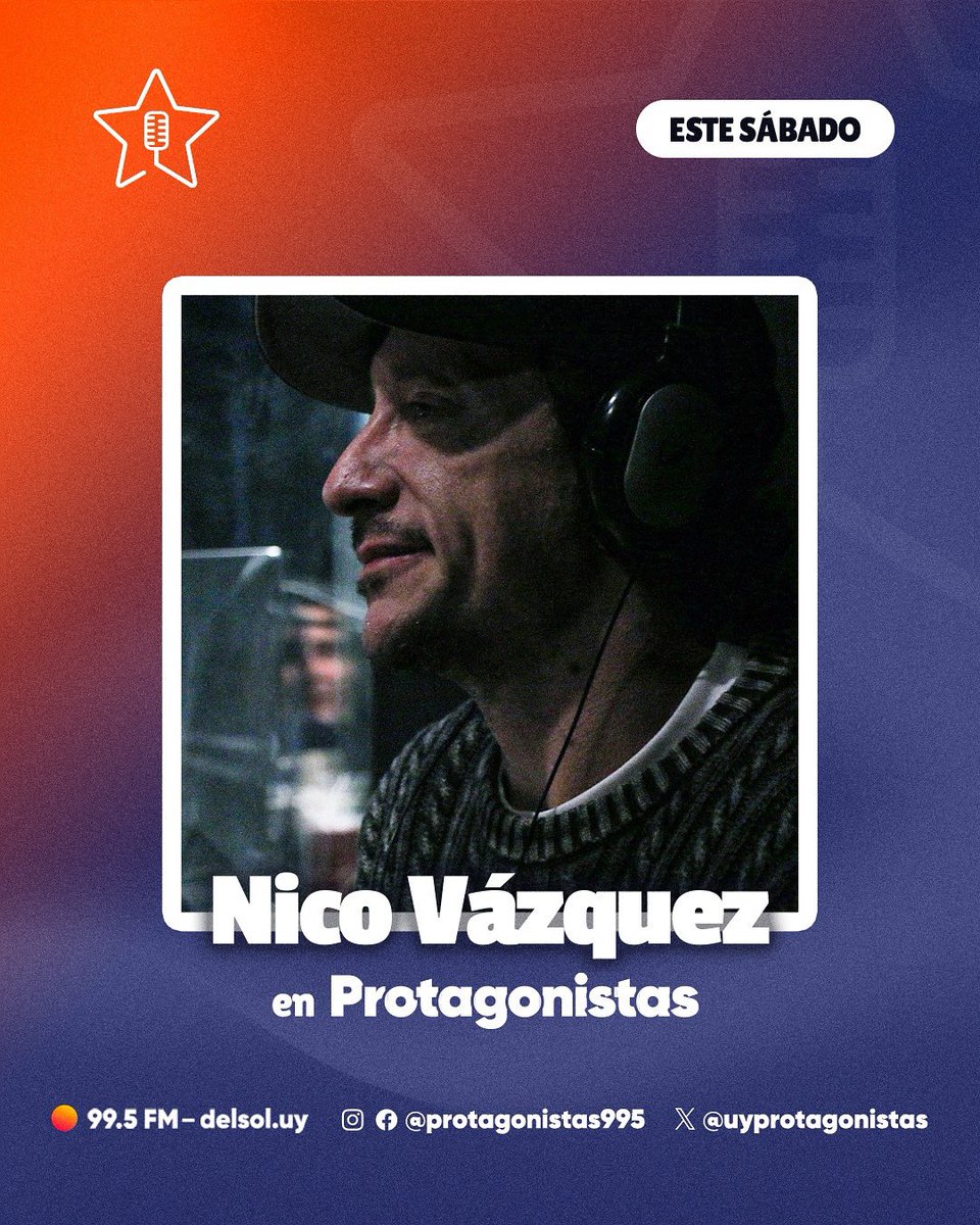 Protagonistas 🎙️ (@uyprotagonistas) on Twitter photo Nació en Olivos, Buenos Aires. Es actor, director y productor, recientemente ganó un Martin Fierro por su participación en Tootsie y estrenó este mes su versión teatral de Rocky.
Este sábado nos visita <a href="/vazqueznico/">Nicolas Vazquez 🇦🇷</a> en 𝐏𝐫𝐨𝐭𝐚𝐠𝐨𝐧𝐢𝐬𝐭𝐚𝐬 por @delsoluy a las 12 hrs ⭐️ Nació en Olivos, Buenos Aires. Es actor, director y productor, recientemente ganó un Martin Fierro por su participación en Tootsie y estrenó este mes su versión teatral de Rocky.
Este sábado nos visita <a href="/vazqueznico/">Nicolas Vazquez 🇦🇷</a> en 𝐏𝐫𝐨𝐭𝐚𝐠𝐨𝐧𝐢𝐬𝐭𝐚𝐬 por @delsoluy a las 12 hrs ⭐️