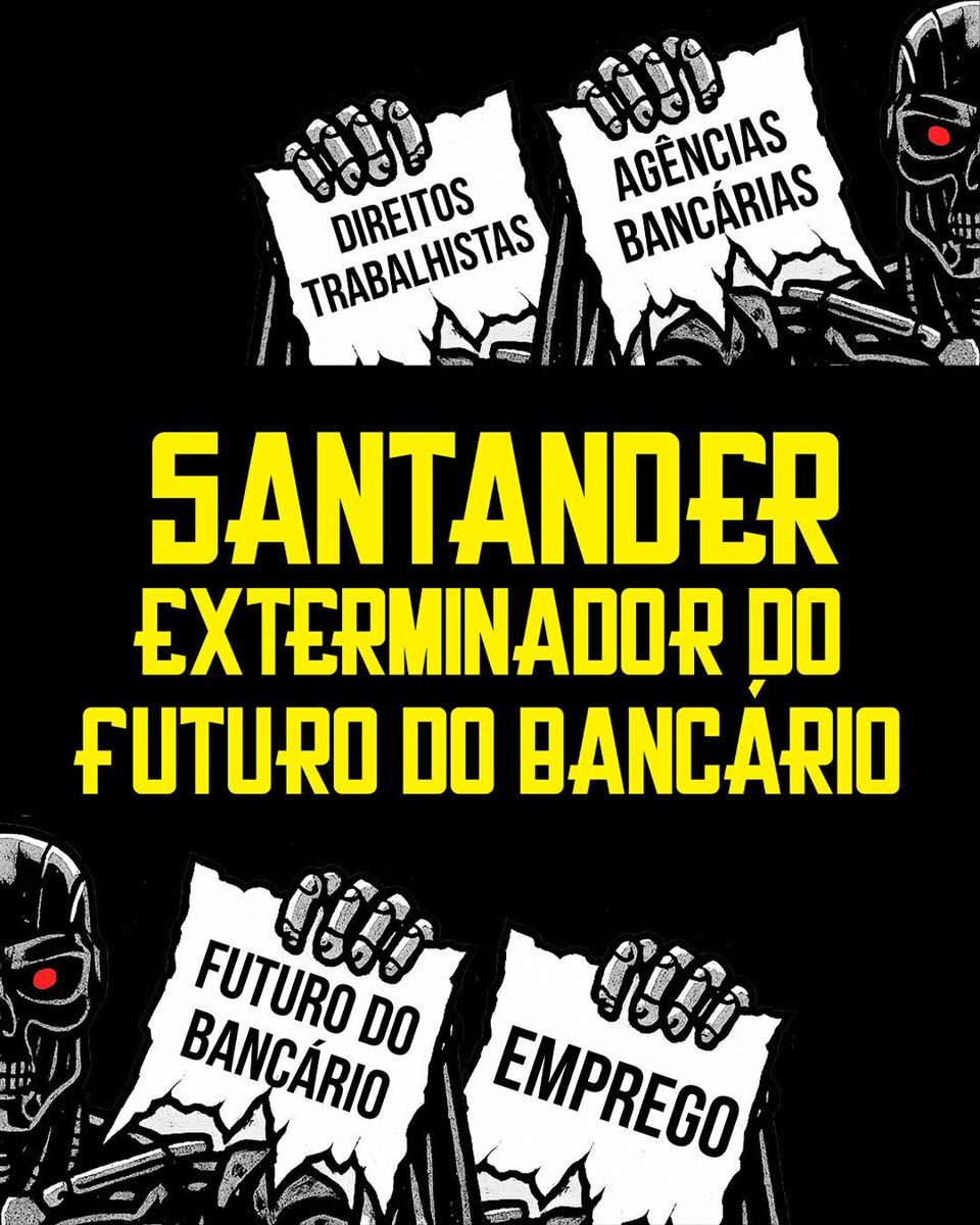 feteccutcn's tweet photo. Hoje é dia de denunciar as práticas abusivas da direção do Banco Santander no Brasil. 

Chega de demissões!  
Chega de terceirização e precarização!  
Chega de assédio e de práticas antissindicais!

 #BastaDeDespidosSantander e #SantanderNoNosCalla  
#Chegadedemissões https://t.co/r8gOteQl7s