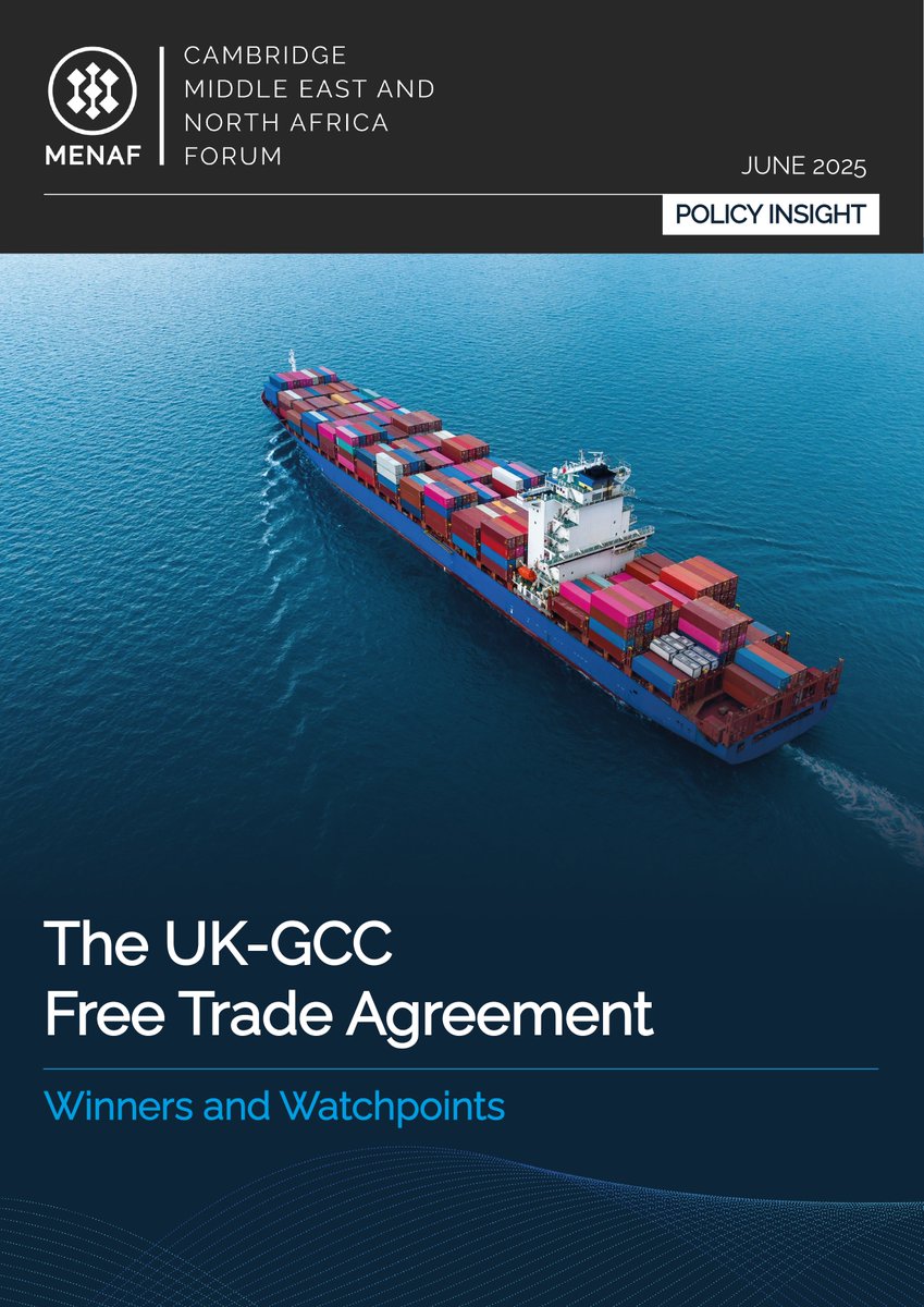 #GCC #UK #trade #FDI #FTA
"The UK-GCC Free Trade Agreement: Winners and Watchpoints", MENAF's recently published policy insight, is now available on our website.
cmenaf.org/policy-insight…