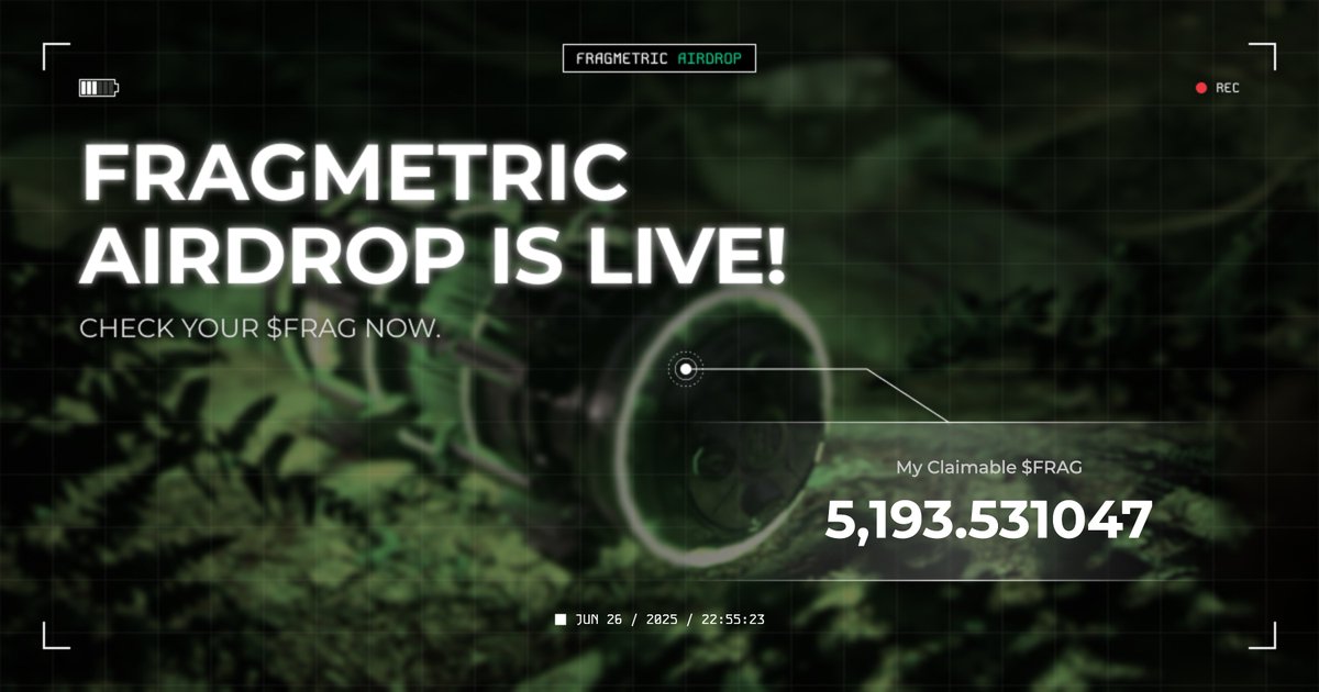 $FRAG 空投可以查询了
airdrop.fragmetric.xyz

按市场nft最后价格计算，市场预期是4亿FDV，1 $FRAG = 0.4u。