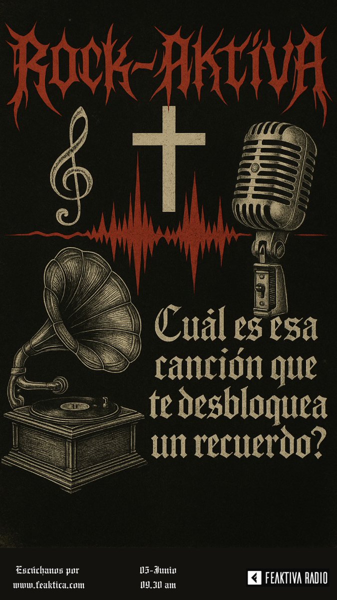 📻  JUEVES de "RockAktiva"🔴 En Vivo  9:30am "¿Canción Rock que te desbloquea un recuerdo?" ▶ Feaktiva.com/popup-player

🎙 Participa enviando una Nota de Voz al WhatsApp 3058261262 ▶ api.whatsapp.com/send?phone=573… ¡Pasa la voz!
Descarga nuestra App gratis ▶️ play.google.com/store/apps/det…