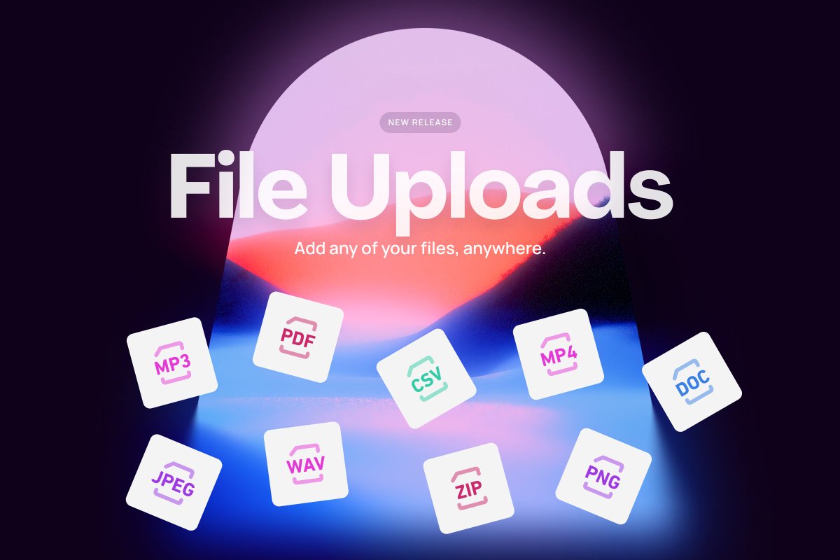 Now in Whimsical: File uploads 📎

Upload PDFs, videos, audio, and more - directly inside Whimsical.

Files downloaded from Whimsical keep their original size and quality. No unwanted compression, ever.

No more scattered links. No more clunky workarounds. Just your files, your