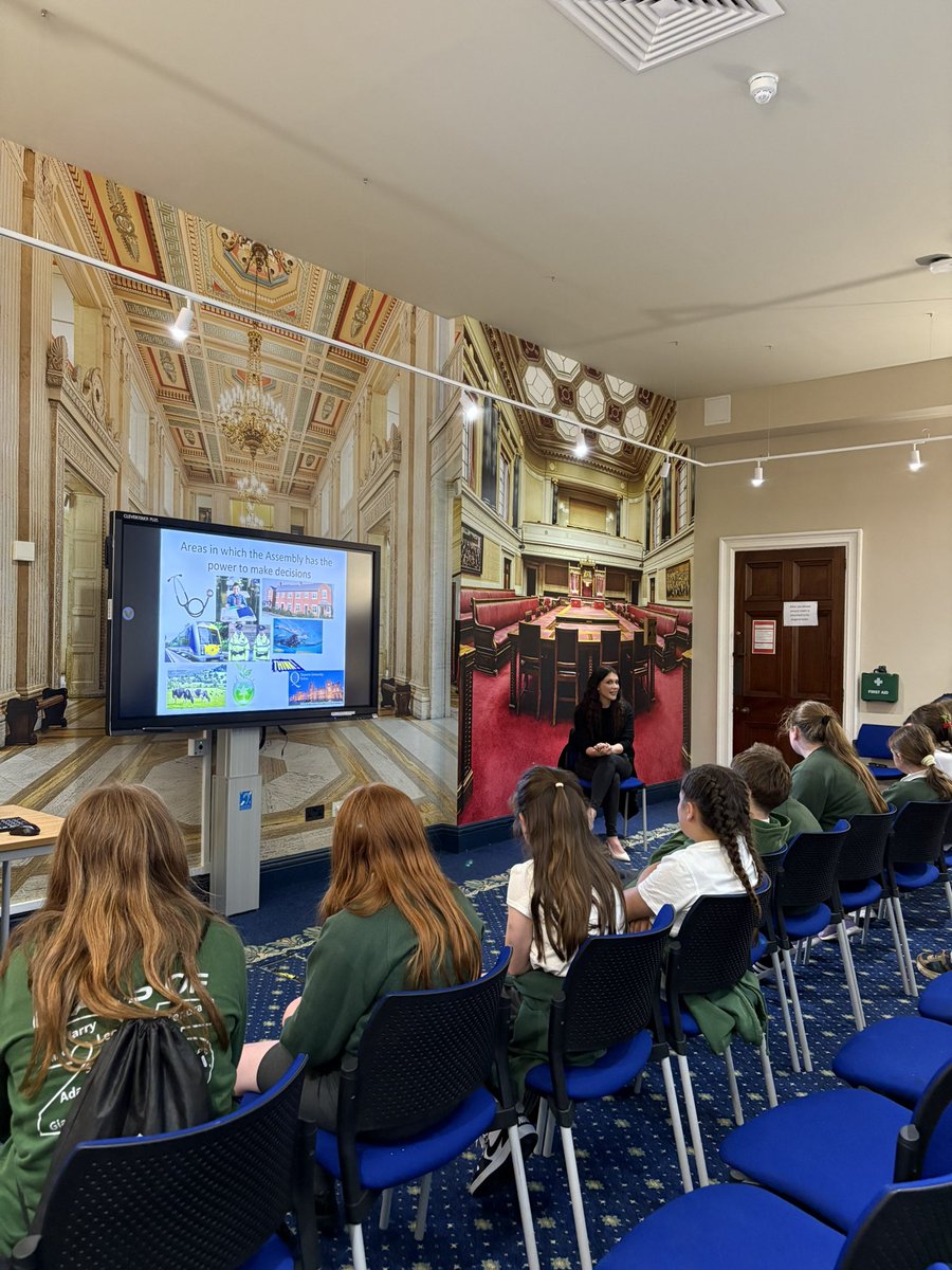 NIA Education (@niaeducation) on Twitter photo Many thanks to P6/7 at St Patrick’s PS , Portrush (East Londonderry) . Pupils also had Q&A with former pupil <a href="/CaraHunterMLA/">Cara Hunter MLA 🕊</a> Many thanks to Mr Quinn (teacher) for booking the visit. Many thanks to P6/7 at St Patrick’s PS , Portrush (East Londonderry) . Pupils also had Q&A with former pupil <a href="/CaraHunterMLA/">Cara Hunter MLA 🕊</a> Many thanks to Mr Quinn (teacher) for booking the visit.